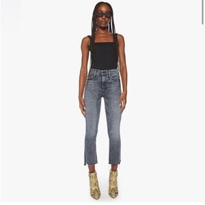 MOTHER insider Crop Step Fray Jeans in Train Stops 29